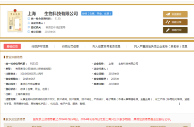 上海優質生物科技公司技術轉讓，機會難得，低價急售